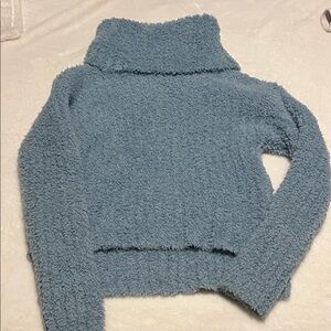 Soft Blue Turtleneck Sweater